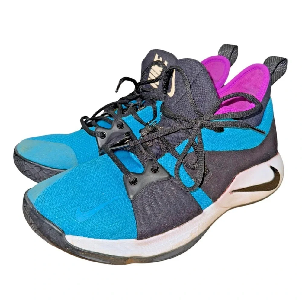Nike PG 2 Basketball Shoes Mens 10 Pre-Owned Blue Lagoon Paul George‎ AJ2039-402